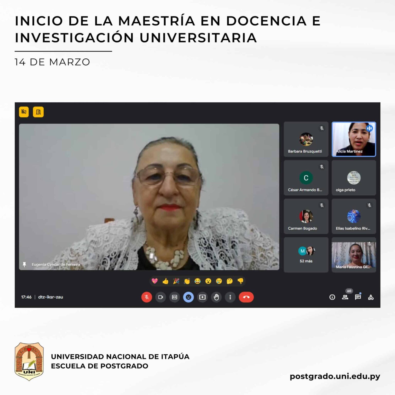 Inicio de la Maestría en Docencia e Investigación Universitaria en la ...