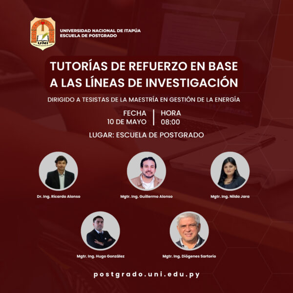 Tutorias de refuerzo, maestria en energia